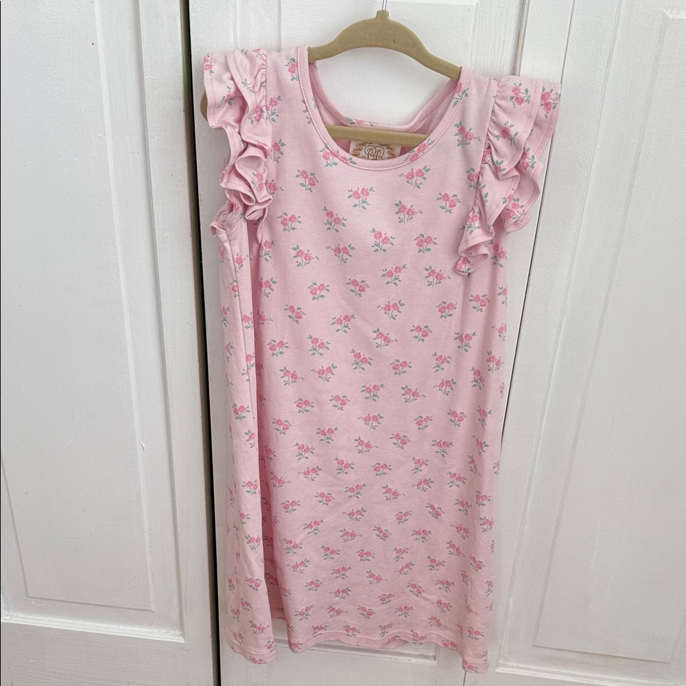 The Beaufort Bonnet Company Pink Floral Ruffle Sleeve Polly Play Dress